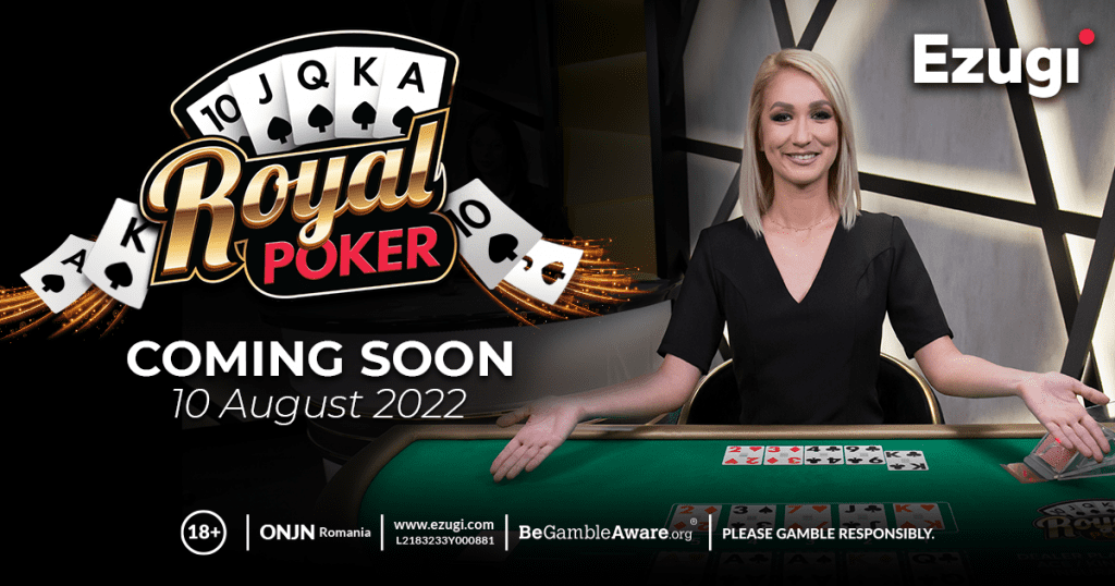 10 августа 2022 года ожидается релиз Royal Poker LIVE от провайдера Ezugi
