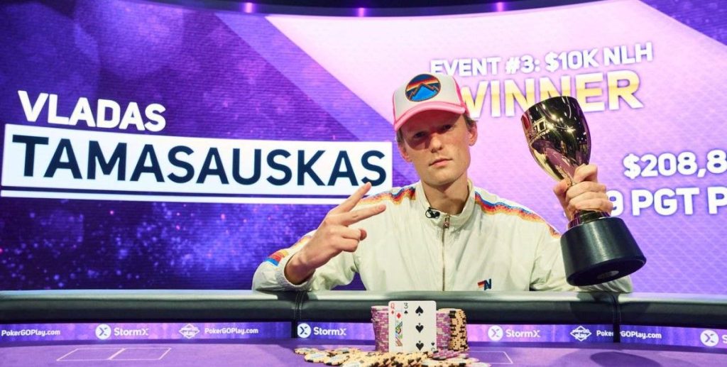 Владас Тамашаушкас лидирует на Poker Masters 2023